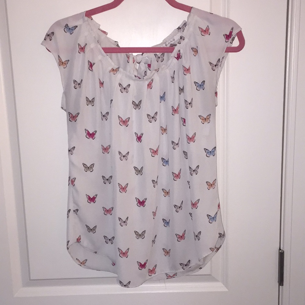 LC Lauren Conrad Pleated Butterfly Top - Size S